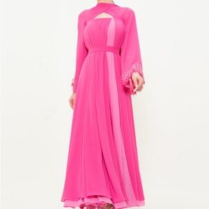 Elegant Pink Evening Kaftan